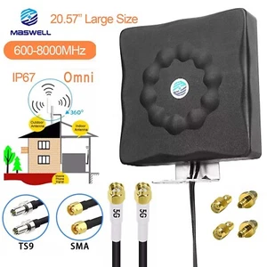 2X2 MIMO 5G Antena zewnętrzna 7,5dBi Omni Cross polaryzacyjna SMA-M TS9 WiFi 6E - Zdjęcie 1 z 9