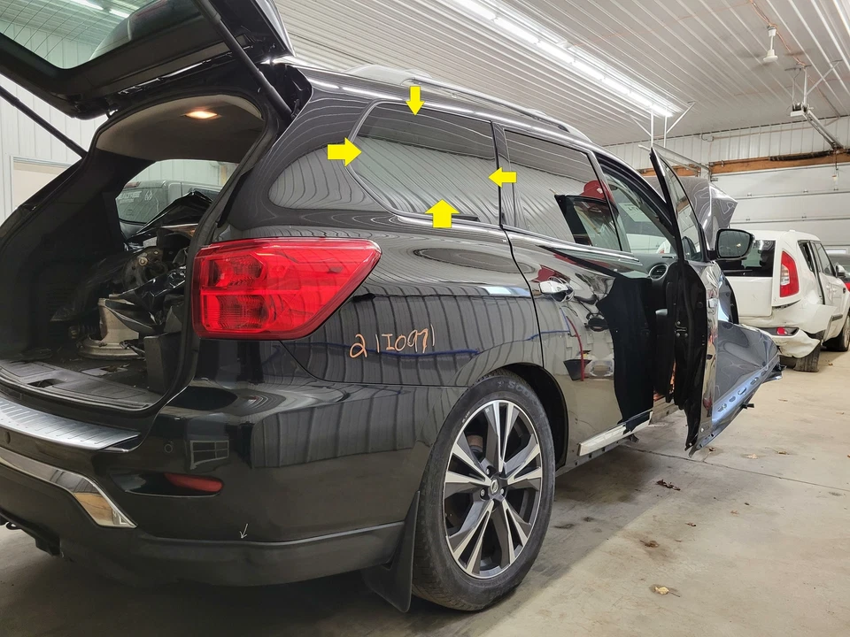 2017 NISSAN PATHFINDER ПАССАЖИР ПРАВО КОНФИДЕНЦИАЛЬНОСТИ ОТТЕНОК ЧЕТВЕРТЬ СТЕКЛА ОКНО ТОЛЬКО - Изображение 1 из 1