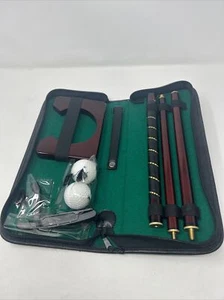 Portable Collapsible Practice Putter 3 Piece Golf Set w/Case Office Travel  - Picture 1 of 7