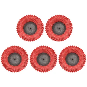 5Pcs 80mm Flap Sanding Discs 3in Type R Roloc Threaded Twist Lock Grinding 60# - Picture 1 of 7