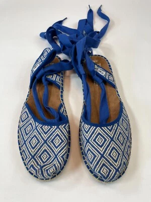 Sandalias Toms Bella Alpargata Azul Tejidas Talla 8.5 Para Mujer Foto 1 de 4