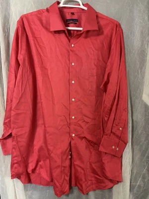 Camisa Geoffrey Beene Talla 20 34/35 Grande Sin Hierro Manga Larga Abotonada Llama Foto 1 de 3