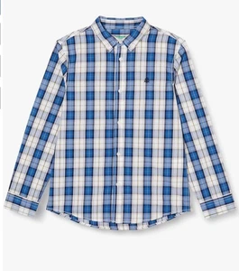 United Colors Of Benetton Boys Long Sleeve Check Shirt Blue Age 11/12 NEW RSP£35 - Picture 1 of 4