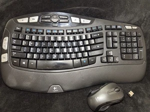 Logitech MK550 Comfort Wave K350 Keyboard / M510 Mouse With Receiver WORKS - Picture 1 of 5