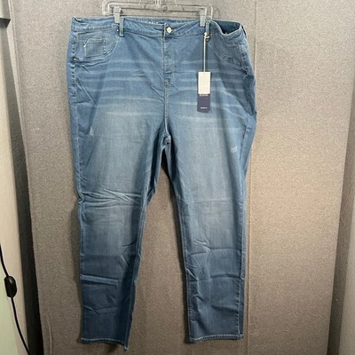 Laurie Felt Silky Denim The Easy Skinny Jeans - Indigo Light Vintage, TALL 3X - Image 1 of 4