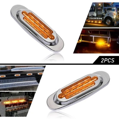 2x ámbar 16-LED remolque 16-LED 6-1/2" 16-LED remolque marcador camión señal de giro lateral Foto 1 de 4