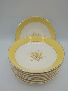 Century Service Autumn Gold 9 Dessert Berry Bowls MCM Vintage American 22k Gold - Picture 1 of 11