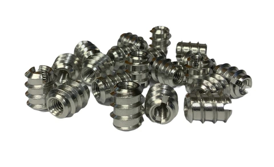 Edelstahl Einschraubmutter M3-10 Gewindemuffe Eindrehmutter Gewindeeinsatz Holz - Bild 1 von 1