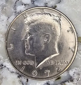 1972 D Kennedy Half Dollar FS-901 No FG Initials Nice Condition Gem Rare - Picture 1 of 2