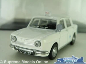 SIMCA 1000 TAXI MODEL CAR WHITE MARSEILLE FRANCE 1962 1:43 SCALE LEO + CASE K8 - Picture 1 of 4