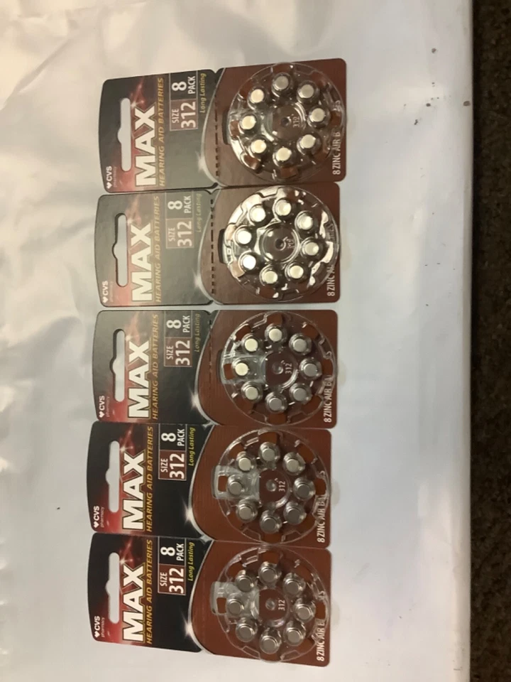 CVS MAX Hearing Aid Batteries Size 312, 40ct 5*8 ct - Image 1 of 1