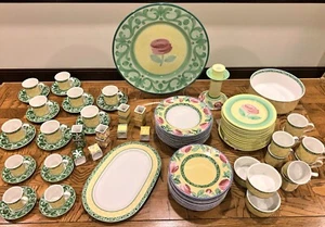 84 TEILIGES SET VILLEROY & BOCH SCHALTER SOMMERHAUS AKAZIEN & ROSE ARABESCO DEUTSCHLAND - Bild 1 von 12