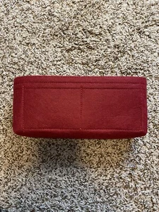 Bag Organizer Base Shaper Insert for Chanel Classic Flap Medium Burgundy Red - Picture 1 of 3