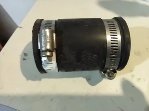 Two Flexible PVC Rubber Coupling Connectors with Stainless Steel Clamps - Picture 1 of 5