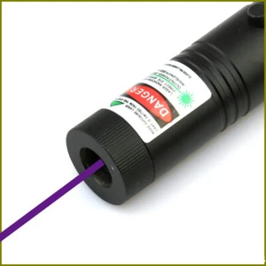 1MW 405nm-100 Purple Laser Pointer Pen Adjustable Focus Flashlight light - Picture 1 of 9