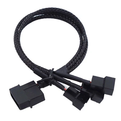 3Pcs 12V 4Pin Molex to 3 Way 3Pin/4Pin Computer Power Fan Splitter Adapter Cable - Bild 1 von 4