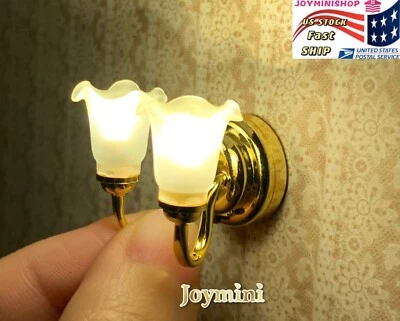 1/12 Dollhouse Miniature Wall Battery Operated LED Light Fixture Sconce Lamp - Image 1 of 4