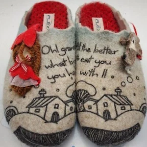 Spring Step Women’s Wool Little Red Riding Hood Fairy Tale Slippers Size 9 - Picture 1 of 9