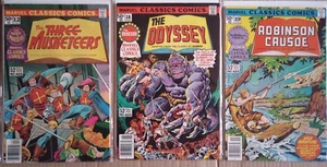 Marvel Classics Comics #12 18 19 Three Musketeers Odyssey Robinson Crusoe 52 Pgs - Bild 1 von 11