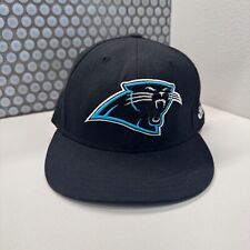 Carolina Panthers Hat Cap Mens Fitted New Era 7 5/8 Black Blue Logo NFL Adult