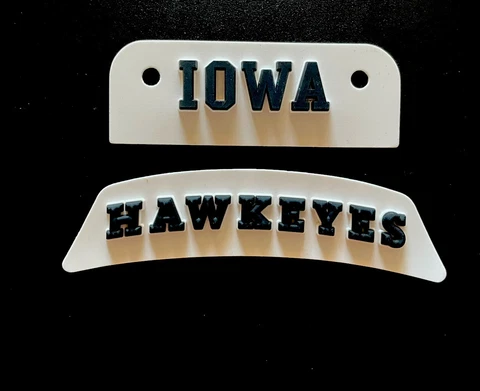 Iowa Hawkeyes 3D Schutt Bumper Set, for a Full Size Football Helmet Cover