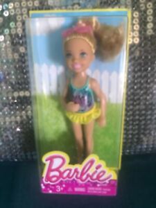 New Barbie Chelsea Swimmer Blonde Ponytail Sunglasses & Swimsuit  Doll
