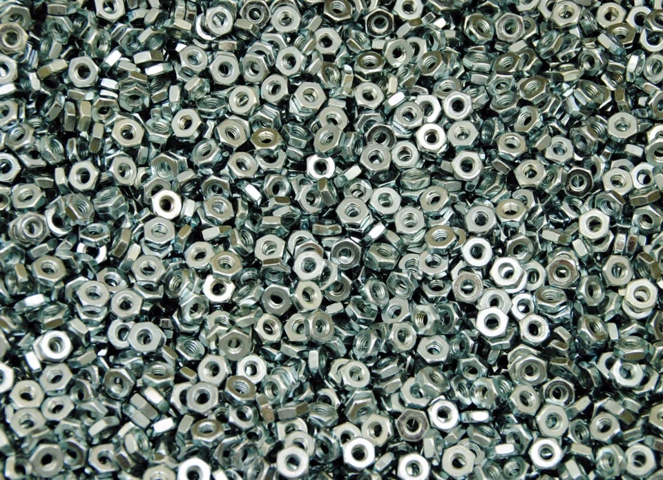 LEXAR INDUSTRIAL (2000) #8 Hex Machine Screw Nuts 8-32 x 11/32 x 1/8 Zinc Plated