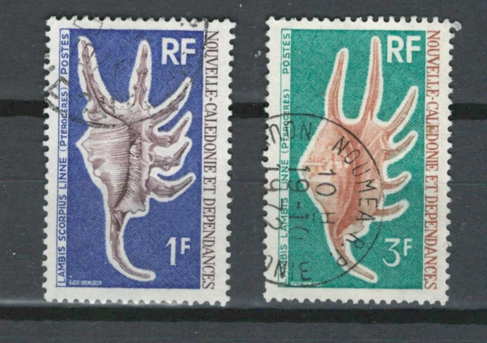 CALEDONIA  FRENCH COLONIES SHELLS MARINE LIFE  USED STAMPS LOT (CALE 634) - Image 1 of 1