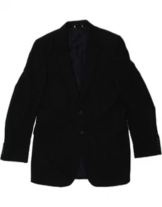JAEGER Mens 2 Button Blazer Jacket UK 40 Large Navy Blue Wool AR06 - Picture 1 of 3