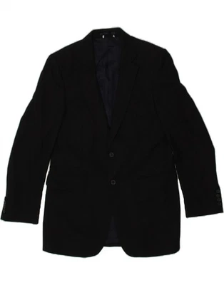 JAEGER Mens 2 Button Blazer Jacket UK 40 Large Navy Blue Wool AR06 - Image 1 of 3