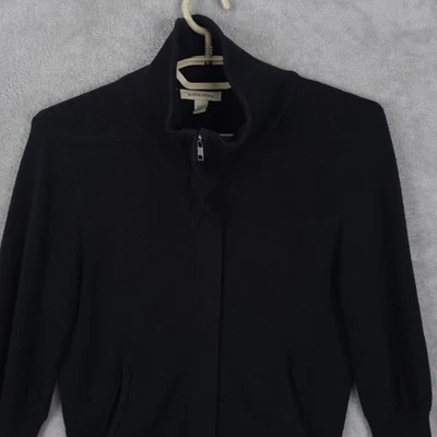 Cárdigan Boston Proper Cremallera Frontal Botón Suéter Talla Pequeña Mezcla Seda Cachemira Foto 1 de 4