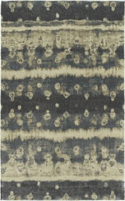 3x5 Dalyn Gray Dotted Lines Rows Striped Door Mat GG14 - Aprx 3' 3" x 5' 1" - Image 1 of 2