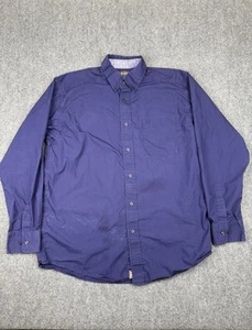 Camisa Ariat Para Hombre L Sarga Sólida Púrpura Manga Larga Con Botones Ropa de Trabajo Duradera - Imagen 1 de 6