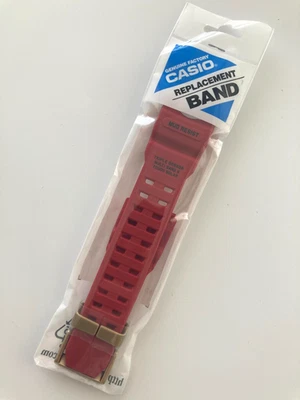 Подлинный ремешок для часов Casio G-shock Mudmaster GWG-1000GB-4A красный ремешок и золотая пряжка - Изображение 1 из 4