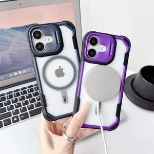 Magnetic Shockproof Case Camera Stand For iPhone 11 12 13 14 15 16e 17 Pro Max - Picture 1 of 18