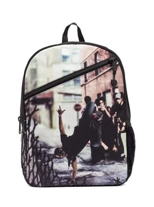 New MOJO Straight Outta Brooklyn Hanging Shoes - Black White School Backpack NWT - Picture 1 of 1