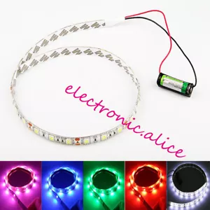 12V Battery Powered LED Strip 5050 SMD 100CM White Waterproof Flexible LED Strip - Picture 1 of 5