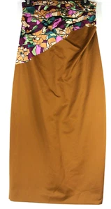 NEW Dries Van Noten Cotton Midi Skirt in Copper multi Size 36 #P2358 - Picture 1 of 6