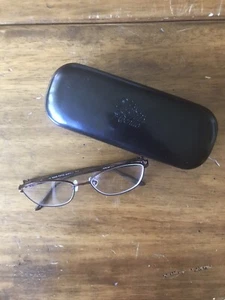 Women Frame Eyeglasses Saks Fifth Avenue 297 068B 130 Ruthenium Rhinestone Case - Picture 1 of 8