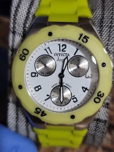 Invicta Angel Watch 0697 Women 30m Silver Green Analog Quartz Watch New Battery - Picture 1 of 10