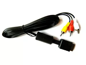 Playstation 1, 2, 3 PS One PS1 PS2 PS3 6" RCA AV TV Cable - Black - Picture 1 of 2