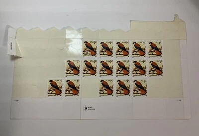 16 Total American Kestrel #3031 1999- 1 cent Stamps 1 Plate, MNH - Image 1 of 4