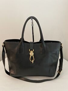 Dooney Bourke  Amelie Florentine Vachetta Black Leather Satchel Shoulder Handbag