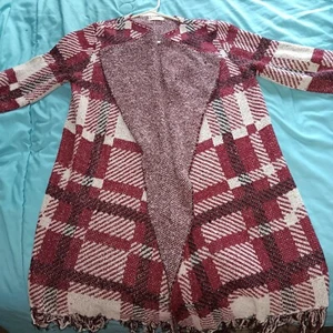 Altar'd State Strickjacke Schal Boho Langarm kariert XL - Bild 1 von 8