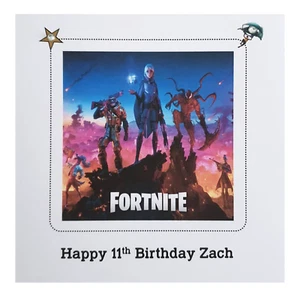 PERSONALISIERTE FORTNITE SEASON 8 GEBURTSTAGSKARTE Computer Gaming Jungen Sohn PS4 XBox - Bild 1 von 7