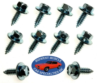 Body Fender Grille Dash Interior Exterior #14 x 3/4" Screws Bolts GM GMC 10pc AG - Image 1 of 4