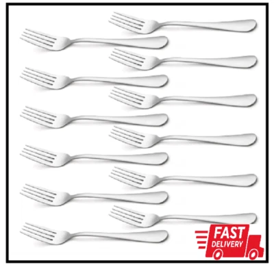 Tenedores cubiertos, tenedores de cena de 8 pulgadas, juego de 12 tenedores Sta de primera calidad de grado alimenticio Foto 1 de 2