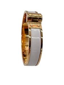 Hermés Armband Clic Charnier Gold Weiß Armreif Unisex Schmuck OVP - Bild 1 von 5