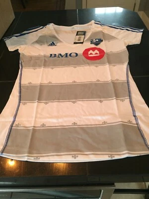 Women's MLS MONTREAL IMPACT Adidas JERSEY T Shirt M MEDIUM WHITE. NWT - Image 1 of 4