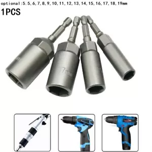 1Socket Adapter Drill BIts Set Hex Shank 5-19 mm Impact Driver HRC60 - Bild 1 von 22